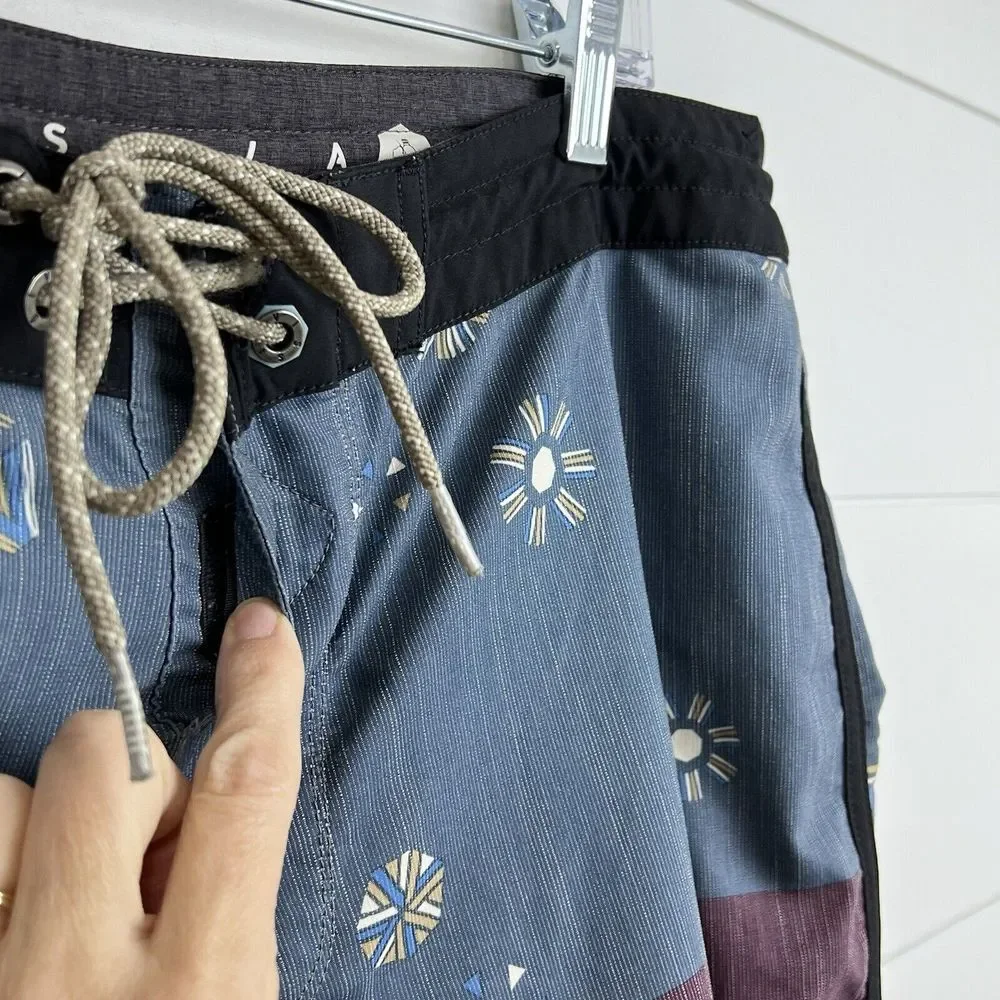 Vissla Board Shorts Mens 34 Upcycle Stretch  Floral Geometric Surf Beach‎